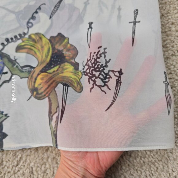 rag & bone Silk Dagger Scarf With Flowers Floral - Picture 3 of 11